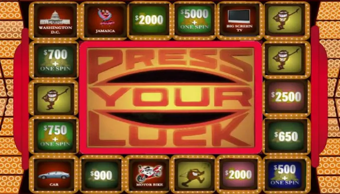 Press Your Luck game board screen